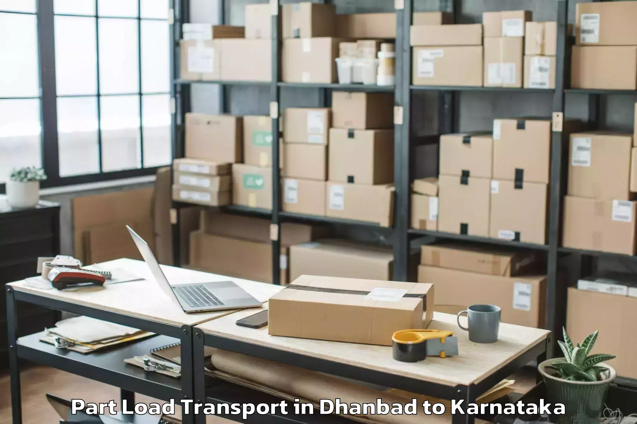 Book Dhanbad to Annigeri Part Load Transport